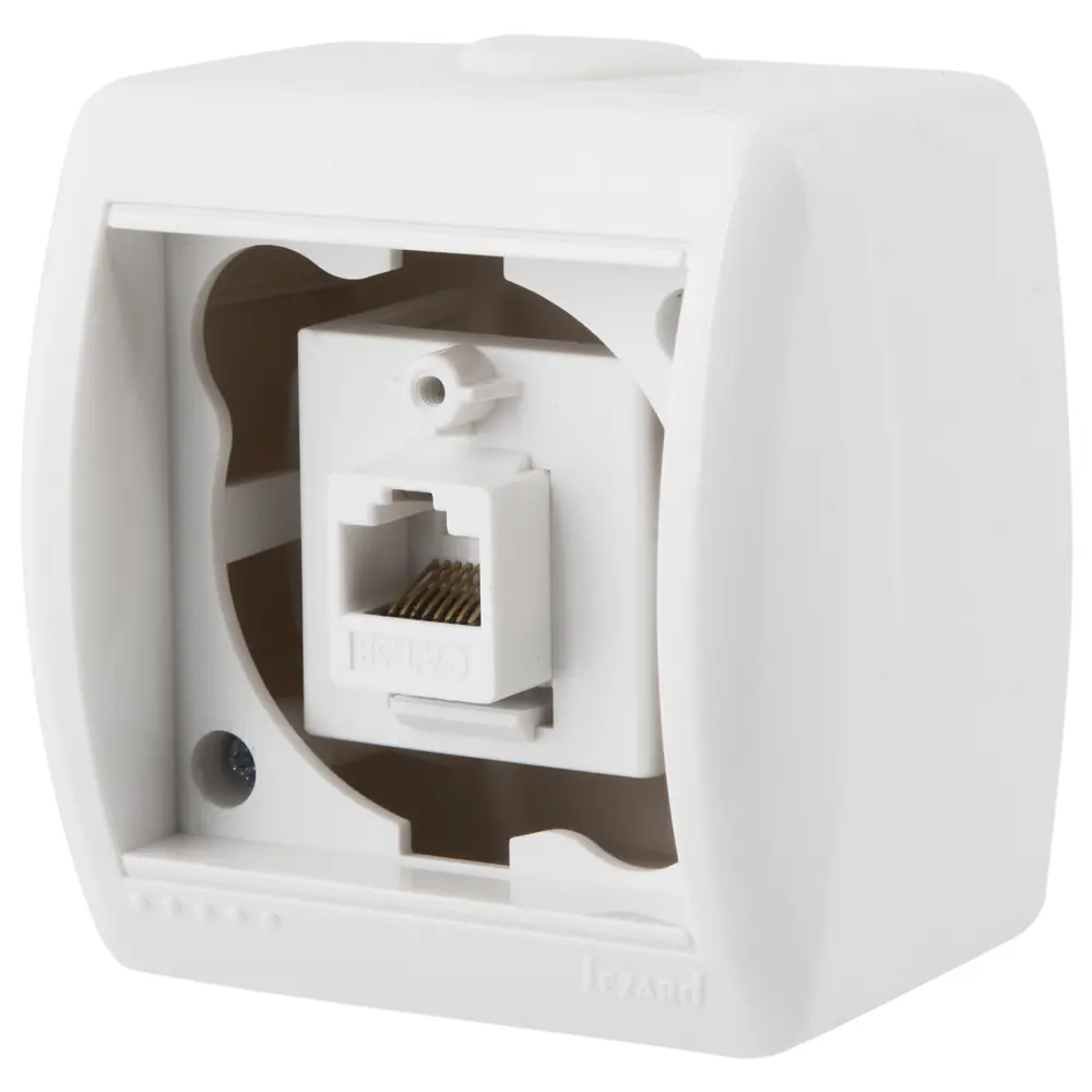 Розетка компьютерная накладная Lezard Nata RJ45, цвет белый STLM-2209510 - Вид №1