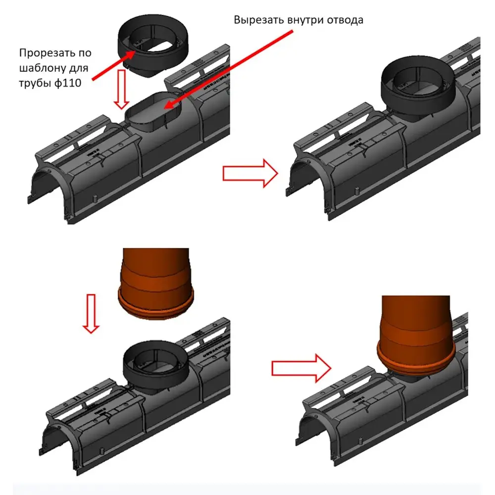 Патрубок Standartpark пластиковый для лотка Spark 1 STLM-2072775 - Вид №1