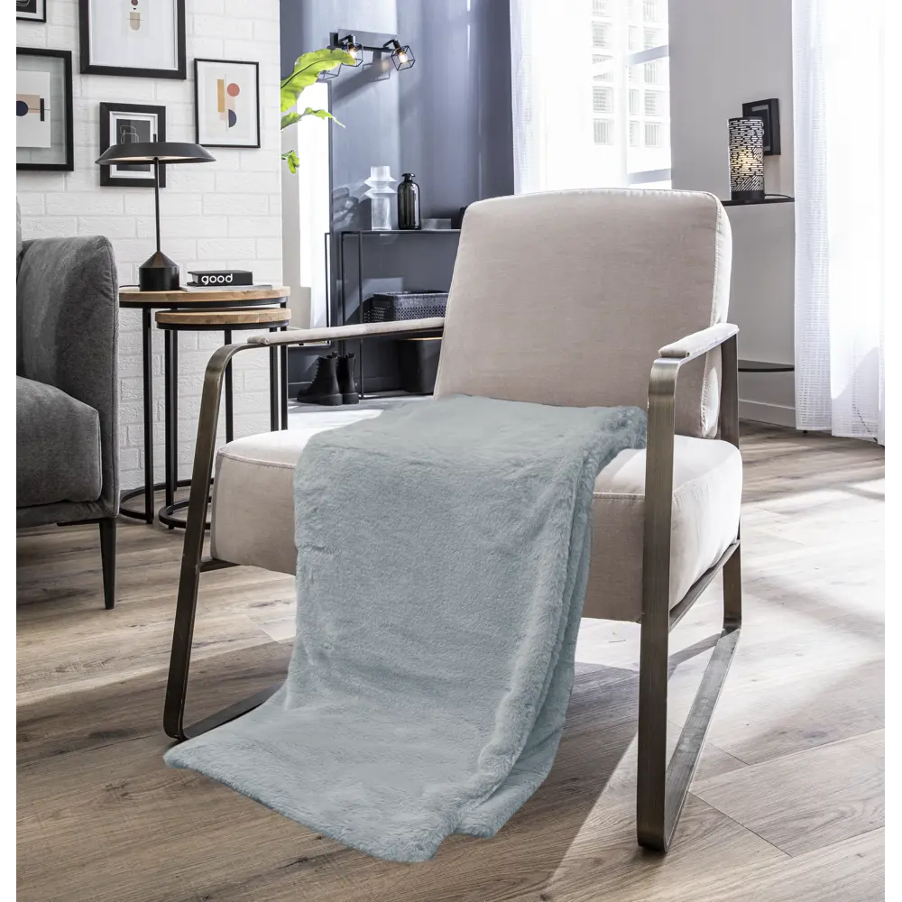 Плед Inspire Enalie Aqua5 130X180 см цвет светло-голубой STLM-2076773