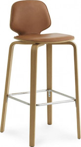 601624 My Chair Barstool 75 см Передняя обивка Орех / Ультра кожа Normann Copenhagen