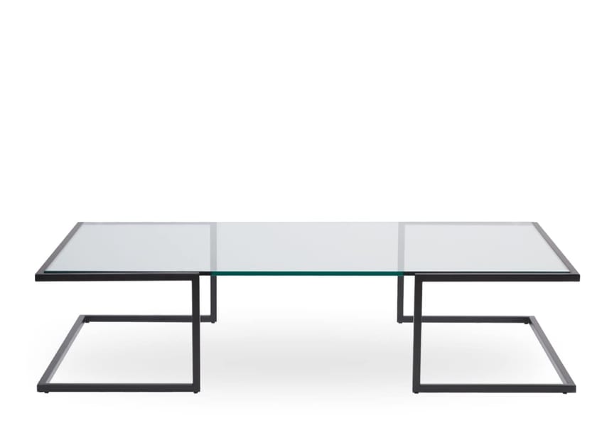 Стеклянный прямоугольный низкий журнальный столик ROSSIN Горизонт ARCH-00151623