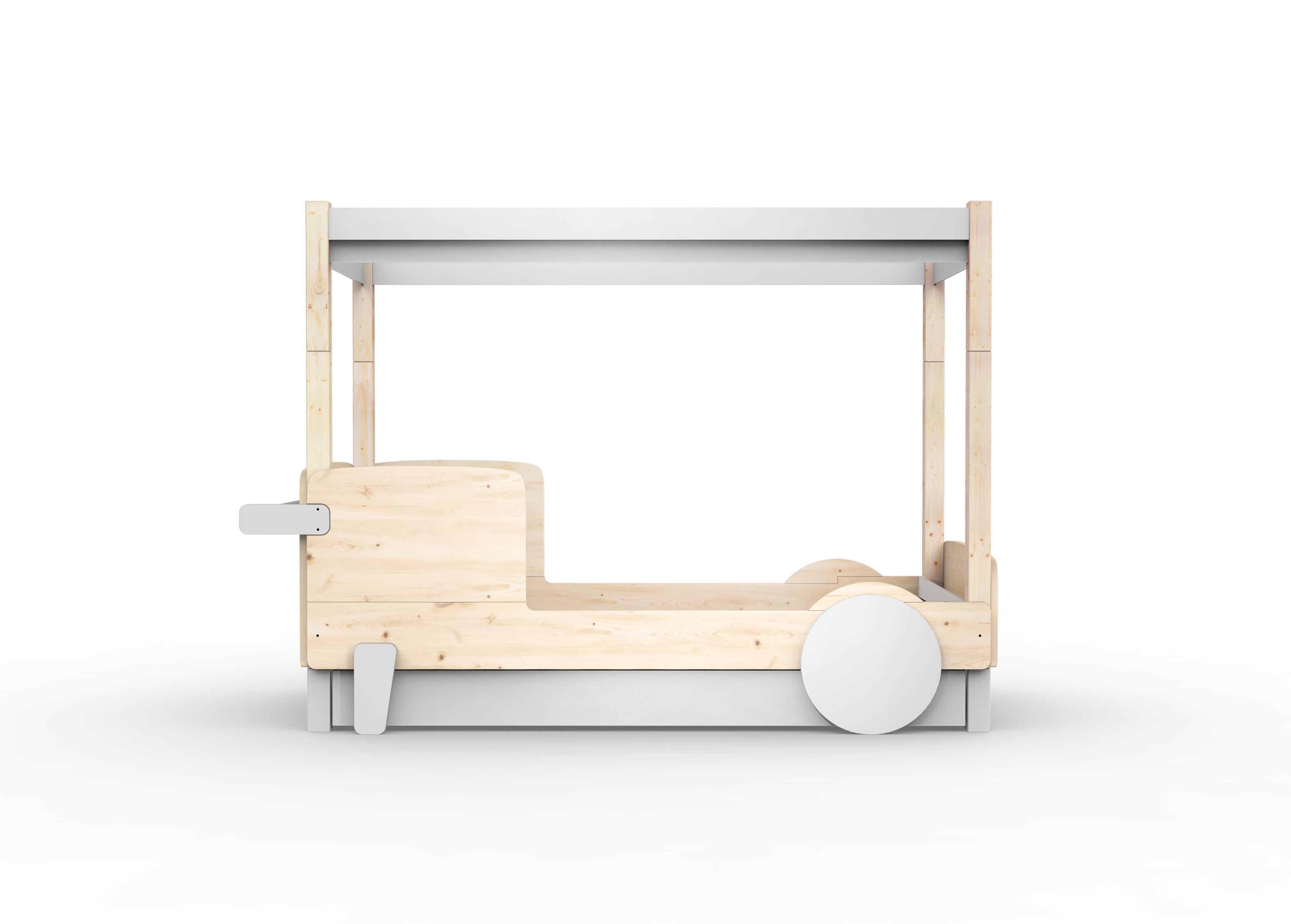 Деревянная выдвижная односпальная кровать с балдахином Mathy by Bols ARCH-00151317 - Вид №15