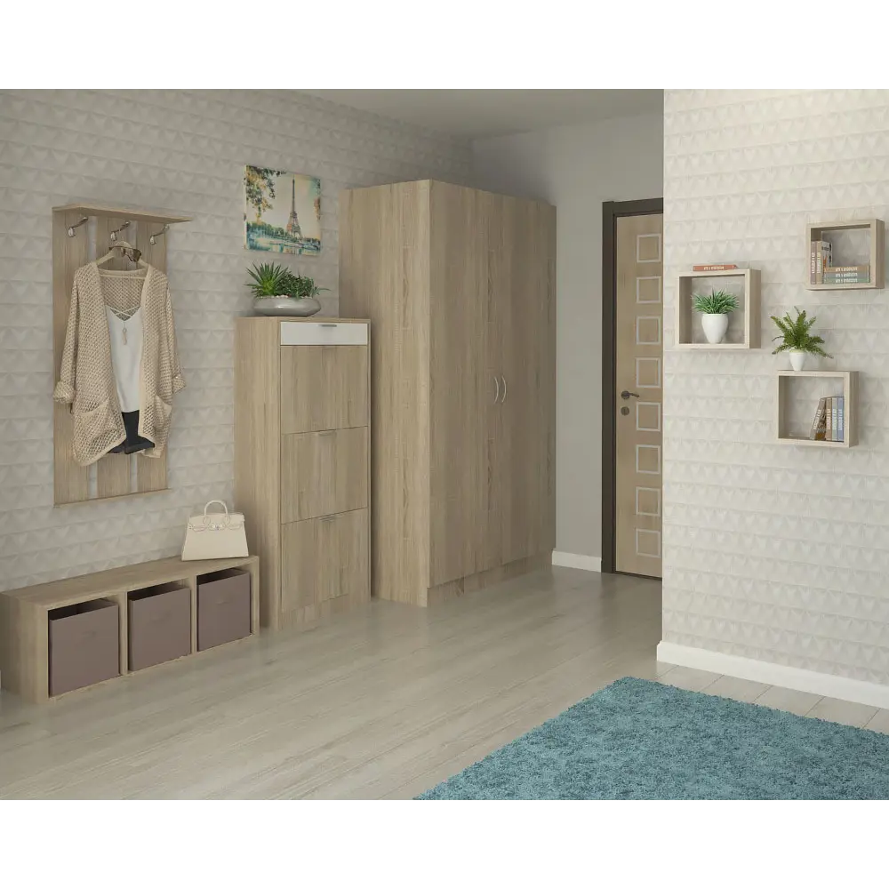 Каркас закрытой обувницы 63x144x30 см ЛДСП цвет дуб сонома 18160774 STLM-2125458 Santreyd  - Вид №8