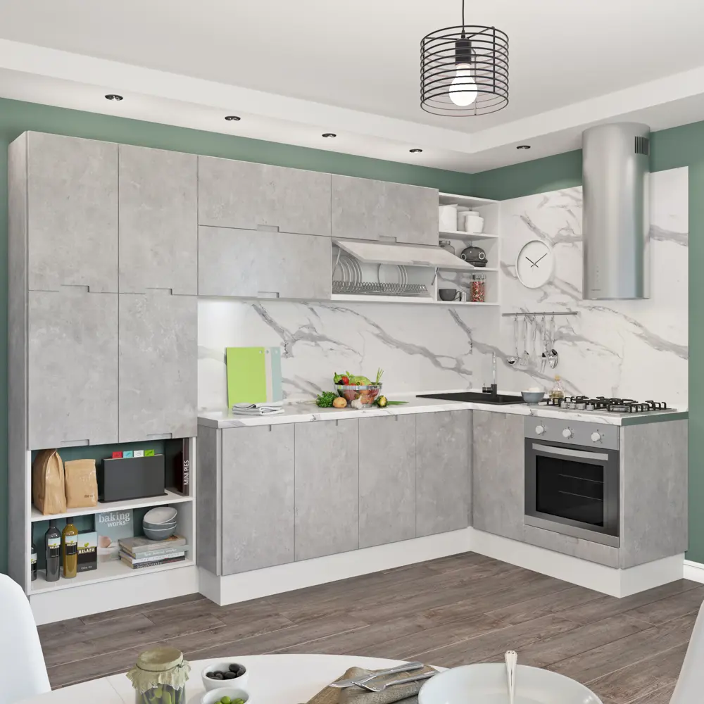 Фальшпанель для кухонного шкафа Берлин 58x76.8 см Delinia ID МДФ цвет серый STLM-2179440 - Вид №16