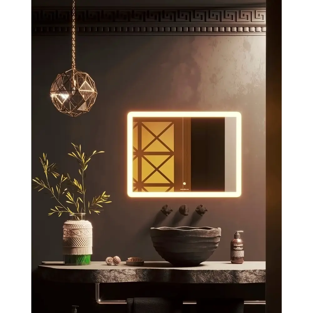 Зеркало для ванной Omega Glass Тип 3 SD933 с подсветкой 60x90 см прямоугольное STLM-2175820