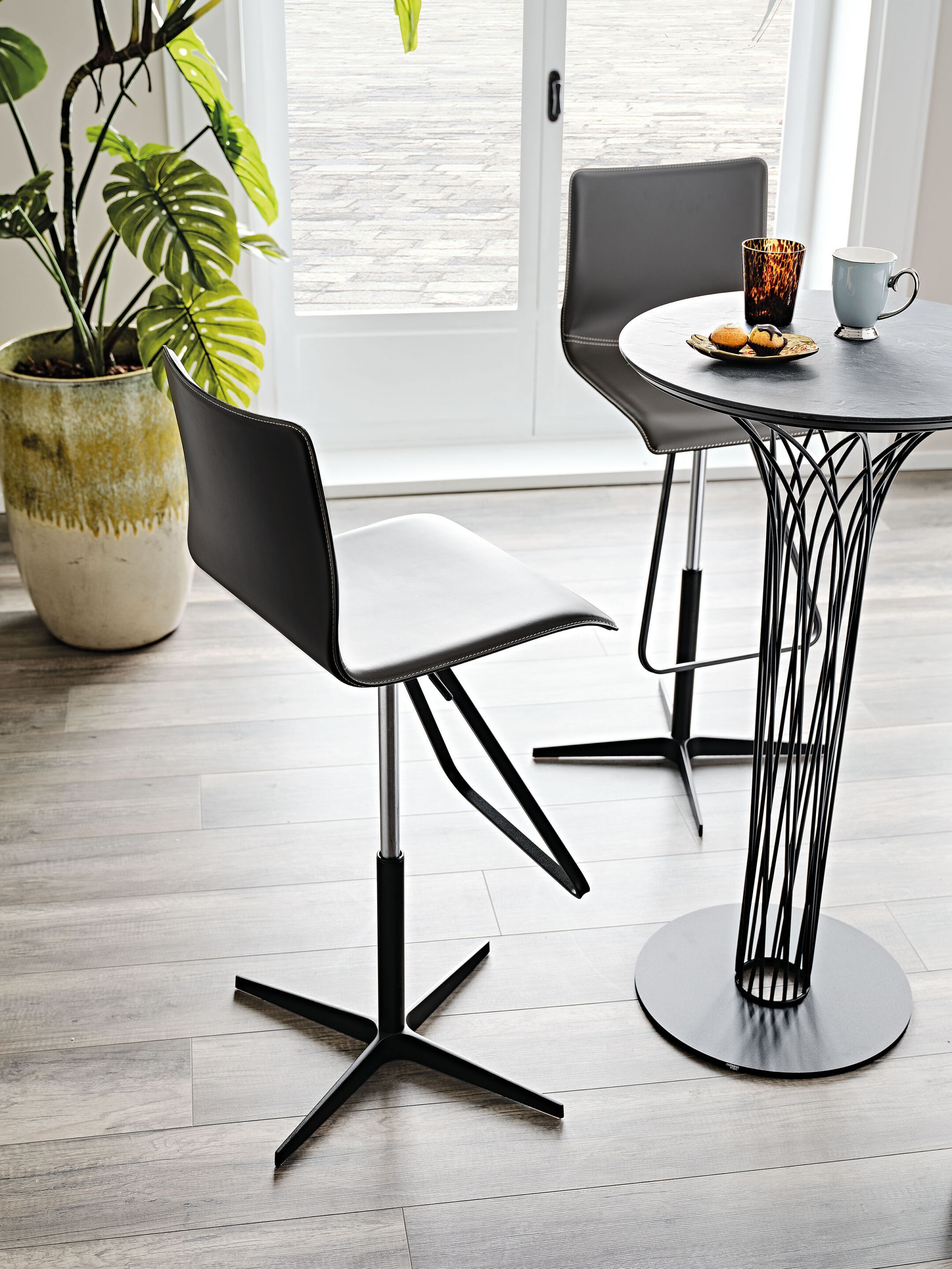 Регулируемый по высоте кожаный высокий стул Cattelan italia TOTO X ARCH-00073254 - Вид №4