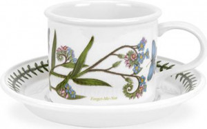 10573836 Portmeirion Чашка чайная с блюдцем Portmeirion Ботанический сад.Незабудка 200мл, фарфор Фарфор