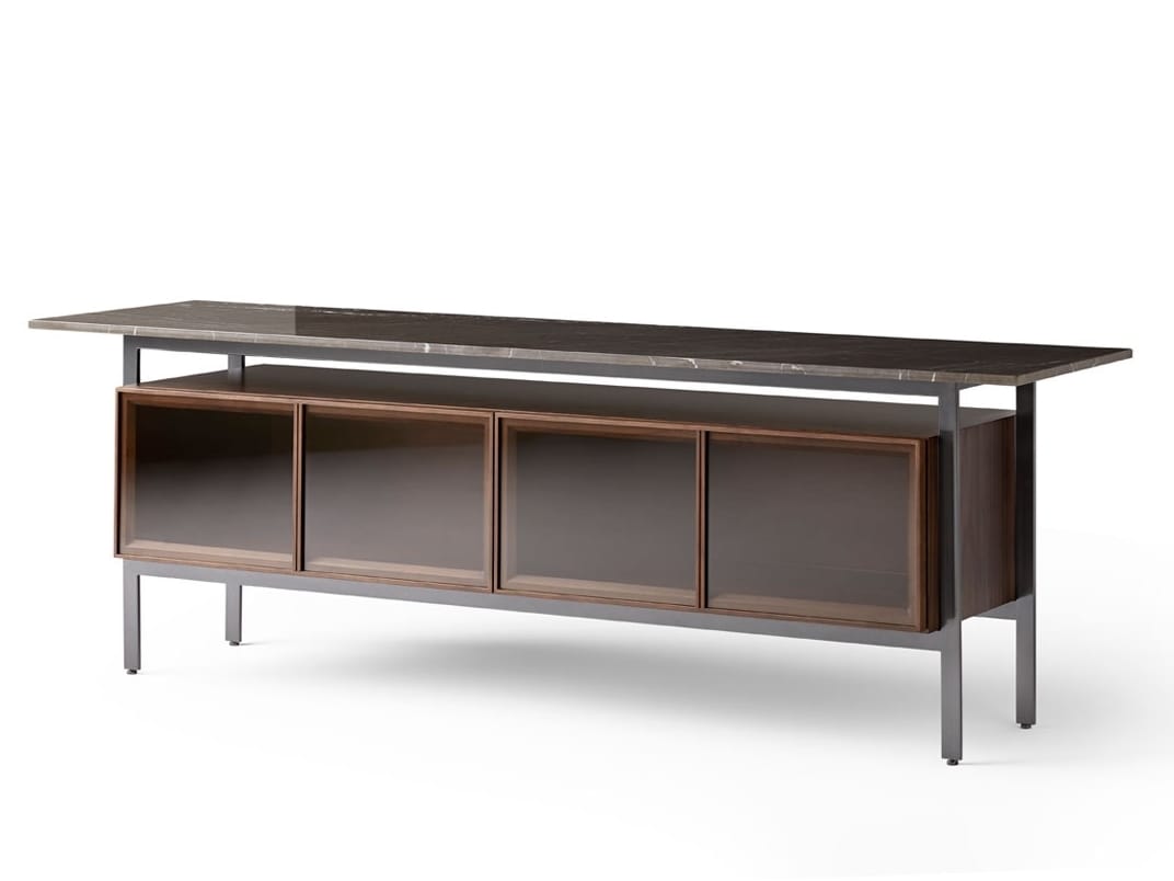 Шкаф из дерева и стекла с откидными дверями Punt Чикаго ARCH-00074008 - Вид №31