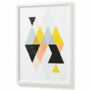 Картина на холсте треугольники Banks 53x73 см от La Forma LA FORMA BANKS 00-3865164 Белый;желтый;разноцветный;черный