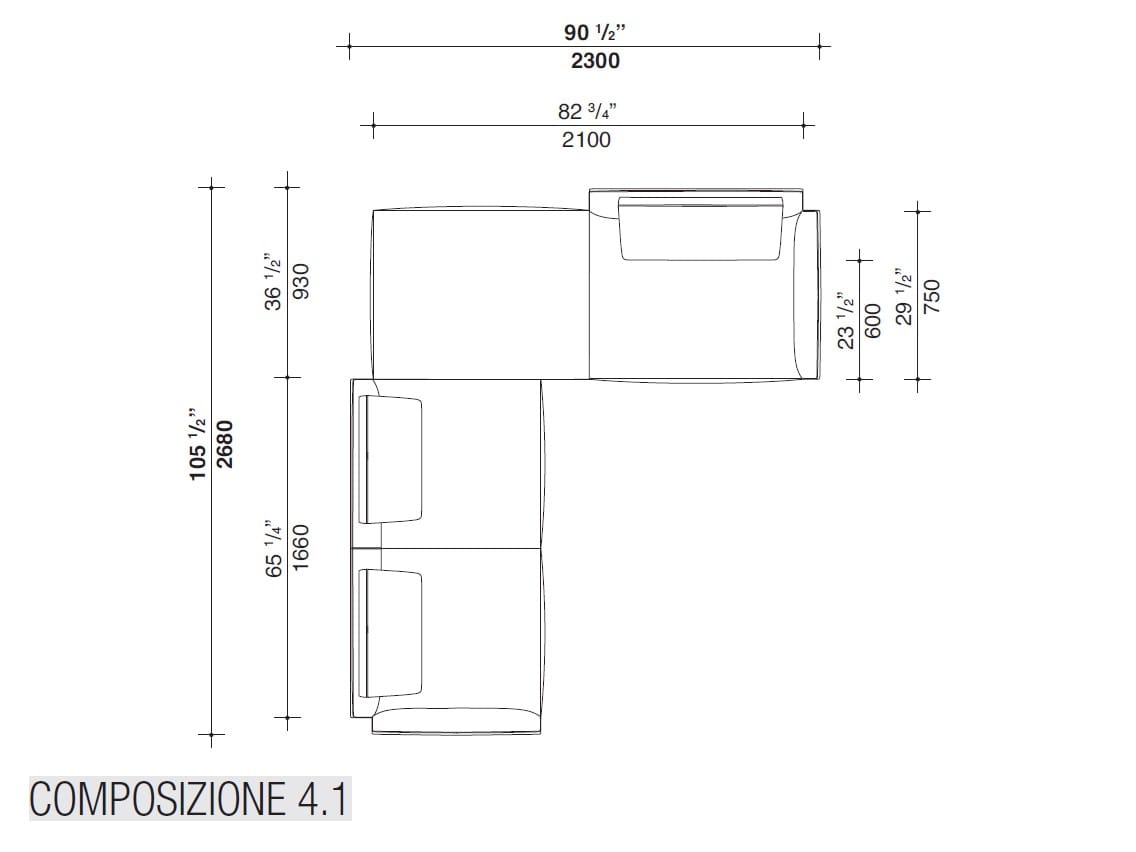 3-местный тканевый диван Lema JERMYN ARCH-00135220 - Вид №14