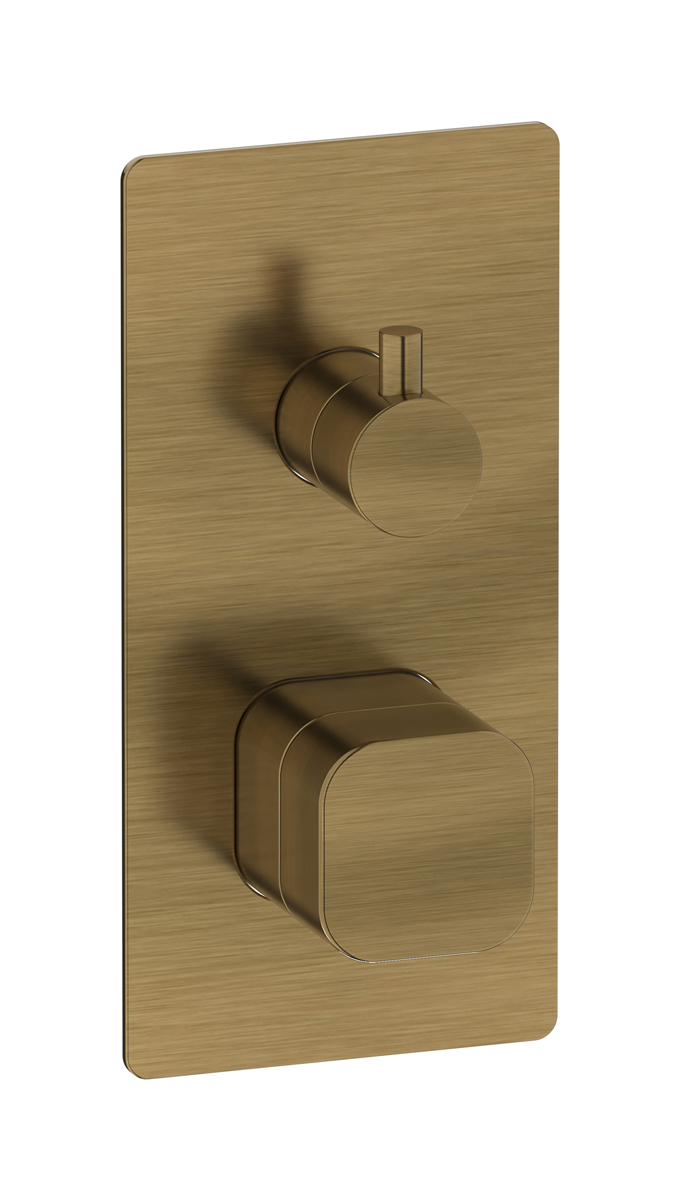 Комплект внешних частей для настенного прогрессивного смесителя на 3 потребителя. WE ARE IB eo312mb_1 Modern Bronze Elio