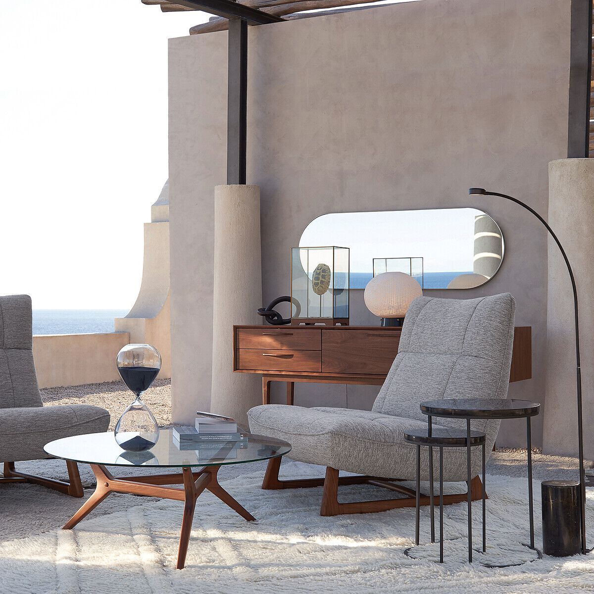 Круглый штабелируемый журнальный столик из агата AMPM ANAXIMÈNE ARCH-00136257 - Вид №9