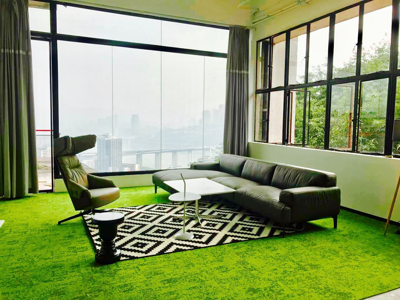 Кожаный диван с полуостровом Grado Design ARCH-00129130 - Вид №1