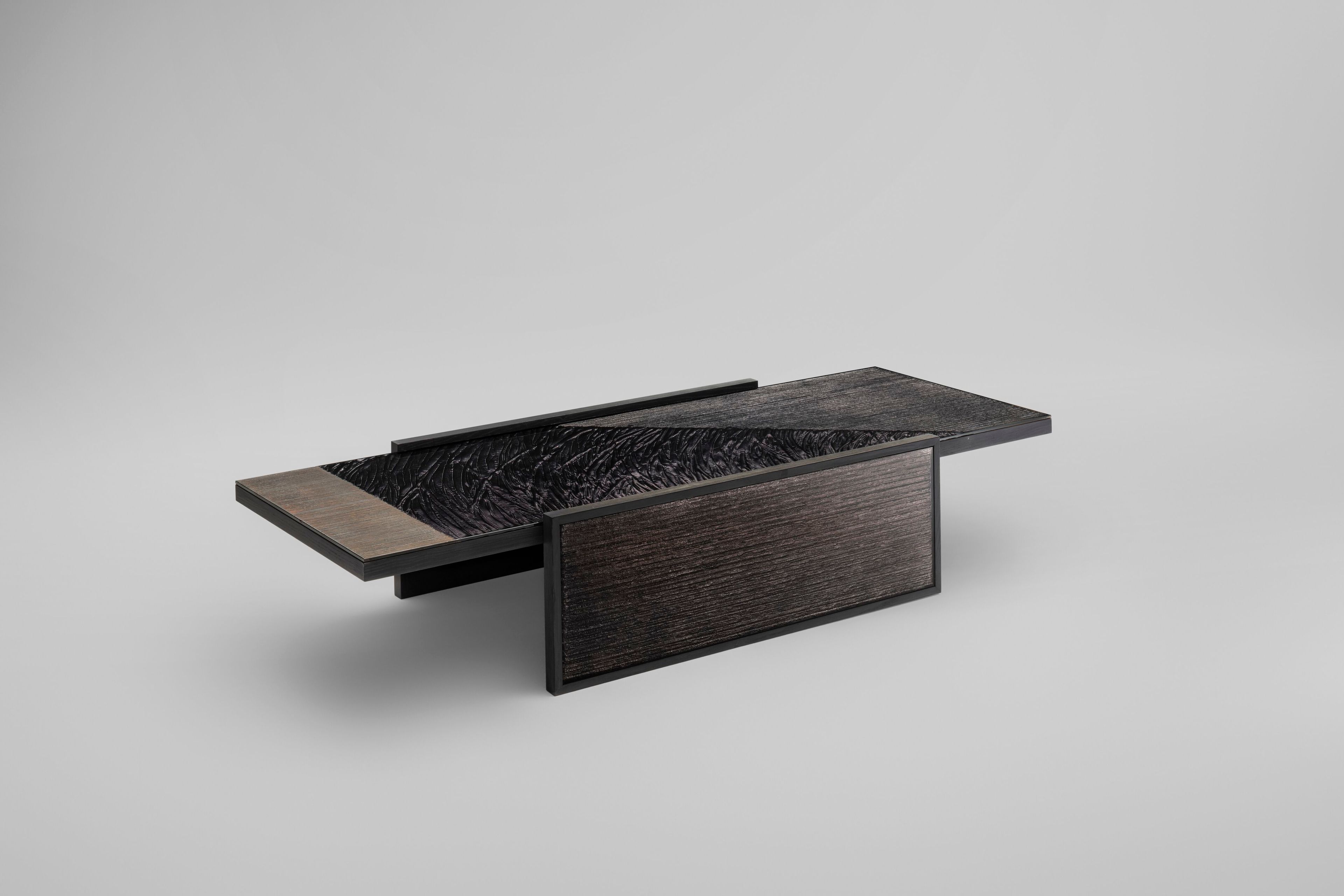 Низкий прямоугольный журнальный столик из дерева и стекла ARTE VENEZIANA Sub Umbra ARCH-00062888 - Вид №4