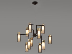 Окрашенная металлическая люстра