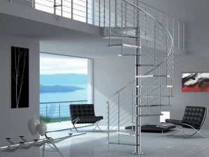 MOBIROLO Винтовая лестница из стали и стекла