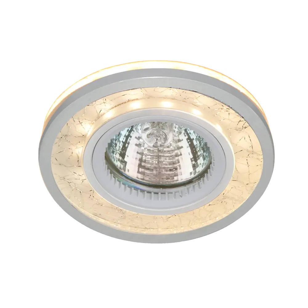 Светильник точечный встраиваемый Elektrostandard 7020 MR16 с LED-подсветкой под отверстие 60 мм, 2 м², цвет серебристый STLM-2044269 - Вид №2