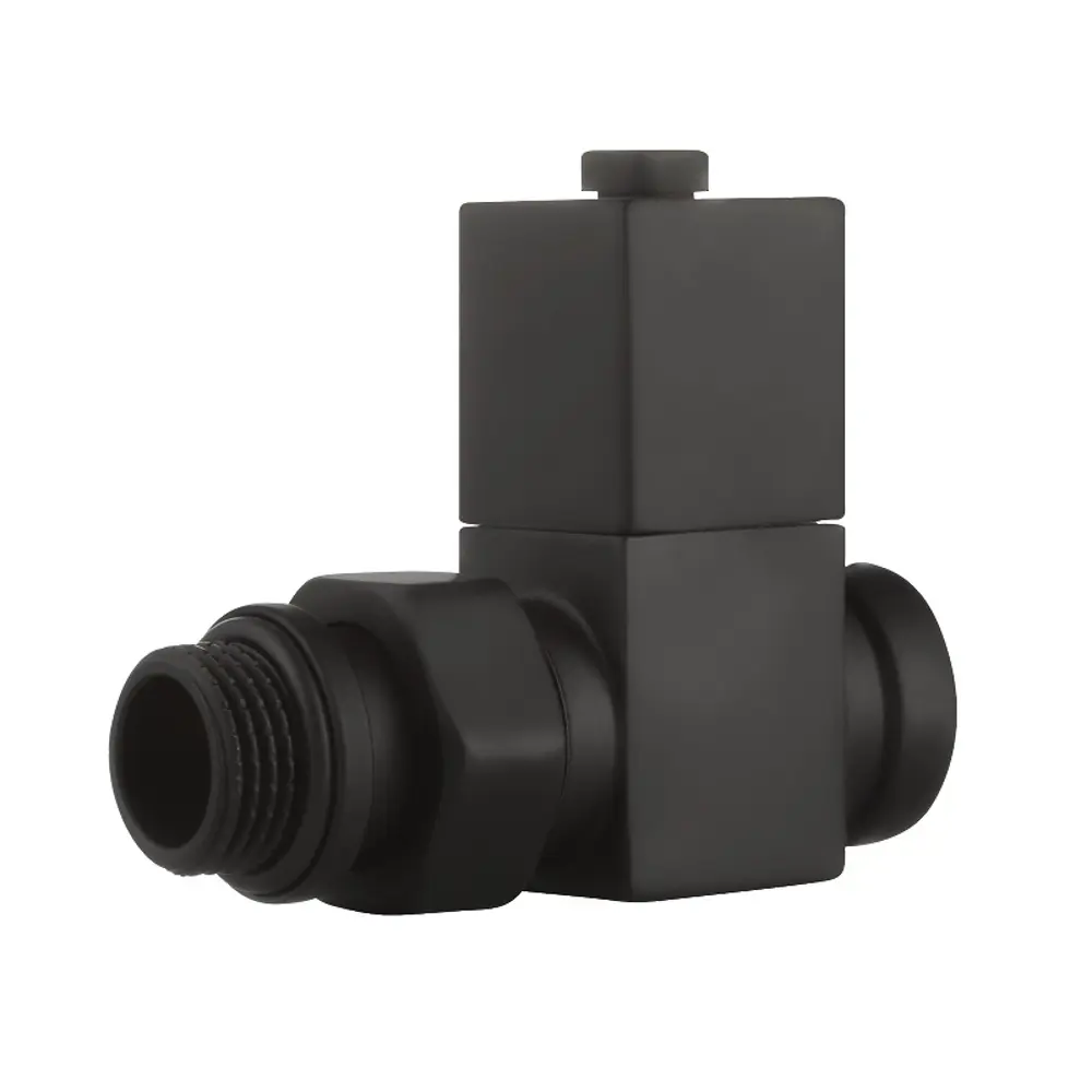 Набор вентилей для радиатора Royal Thermo Cube 1/2" прямой цвет черный STLM-2003131 - Вид №6