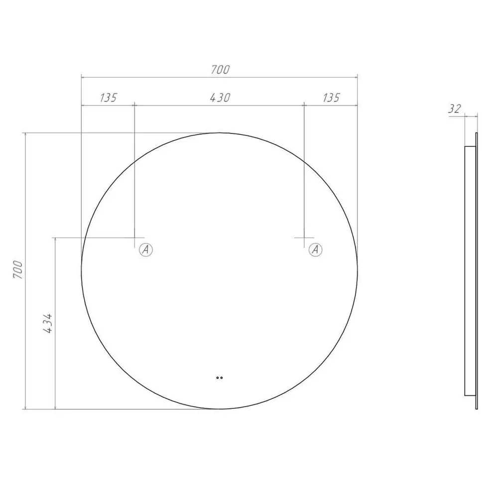 Зеркало VIGO Moss Classic LED круглое 70 см с энергосберегающей подсветкой 84005338 STLM-0046057 - Вид №7