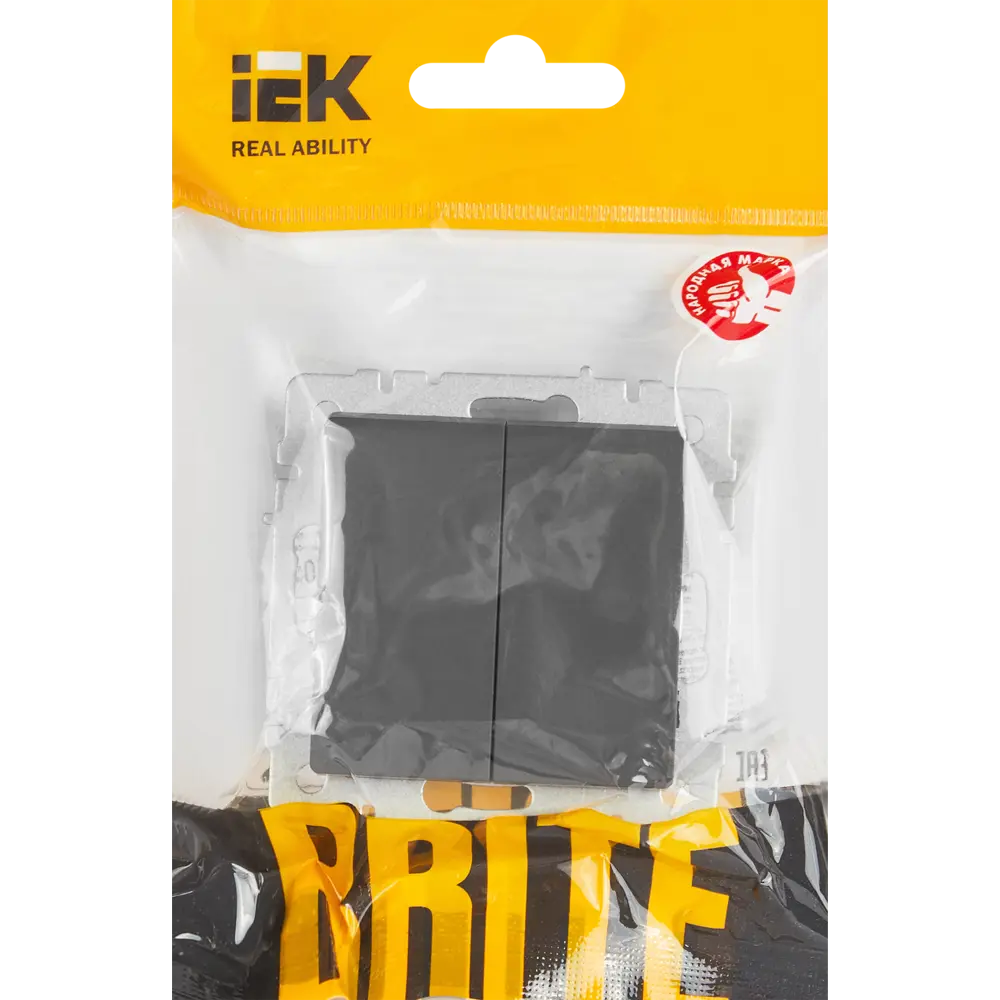 Выключатель IEK Brite с индикатором, графитовый матовый 87761726 STLM-1105319 - Вид №4