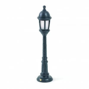 Настольная лампа 42х9,8 см грецкий орех Street Lamp Dining Black 14700 SELETTI  00-3882477 Коричневый;черный