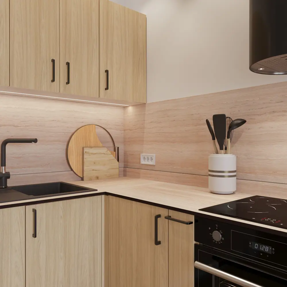 Стеновая панель ALTERNATIVE Травертин Римский для кухни 89406666 STLM-1577695 - Вид №5