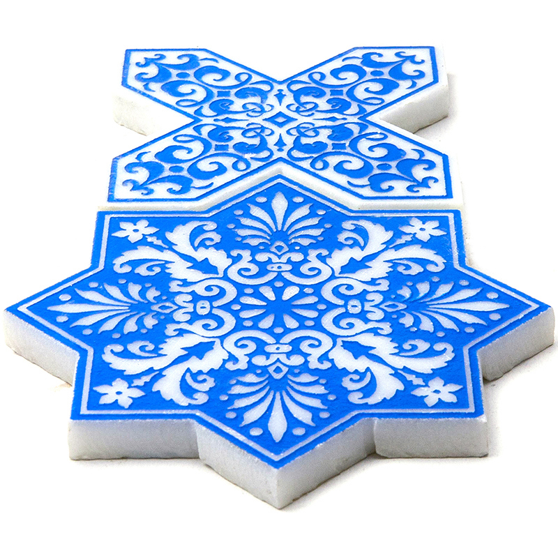 90233086 Мозаика PNT-4-(BLUE) 9.2х18.4, цвет синий Pantheon STLM-0142023 SKALINI