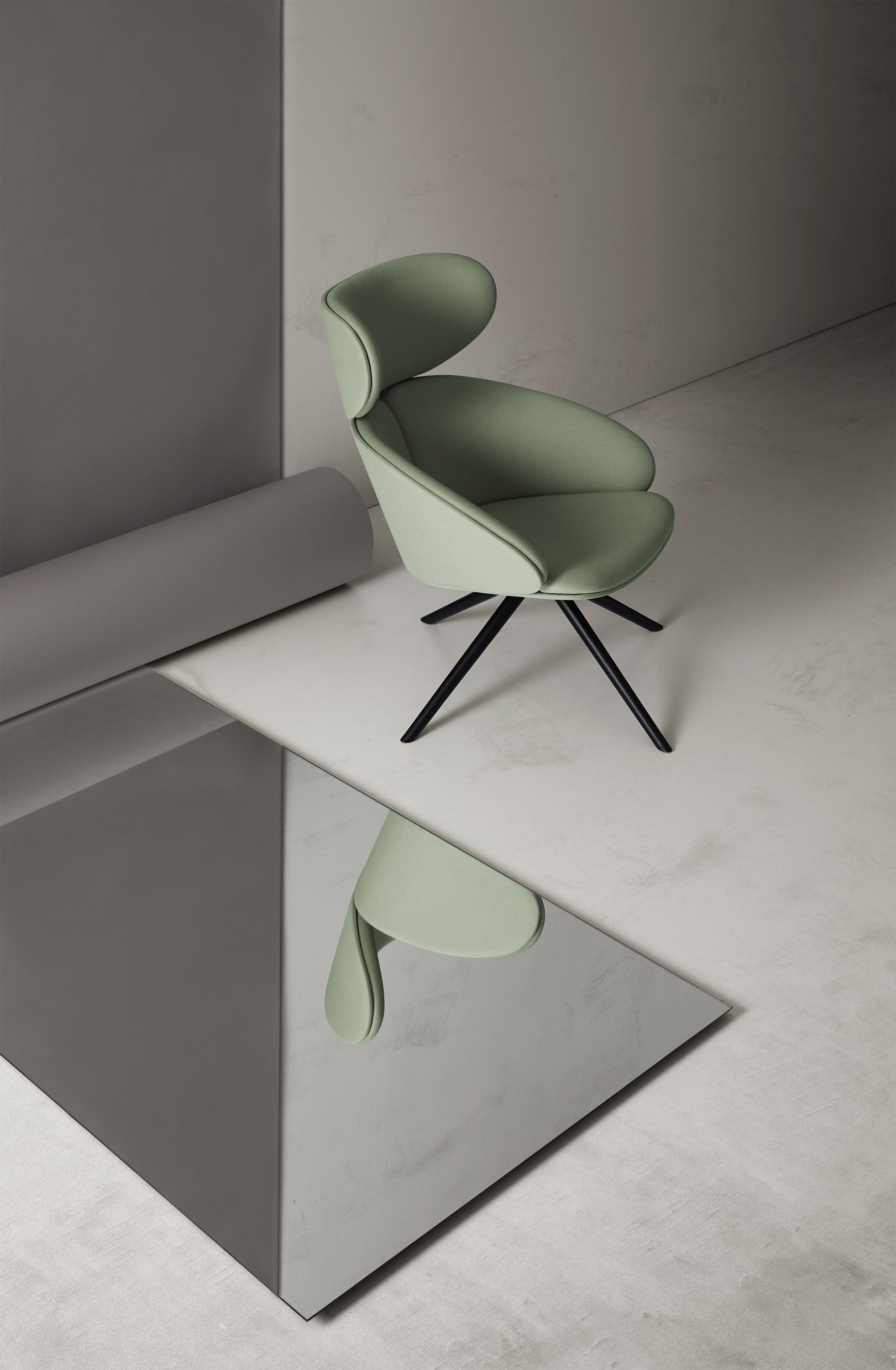 Тканевое кресло с подголовником Mobboli Peach ARCH-00099129 - Вид №2