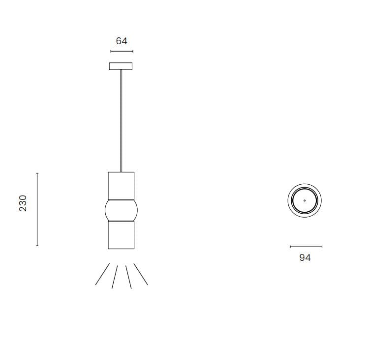 Дуб светодиодный подвесной светильник OBLURE Lightbone ARCH-00039598 - Вид №6