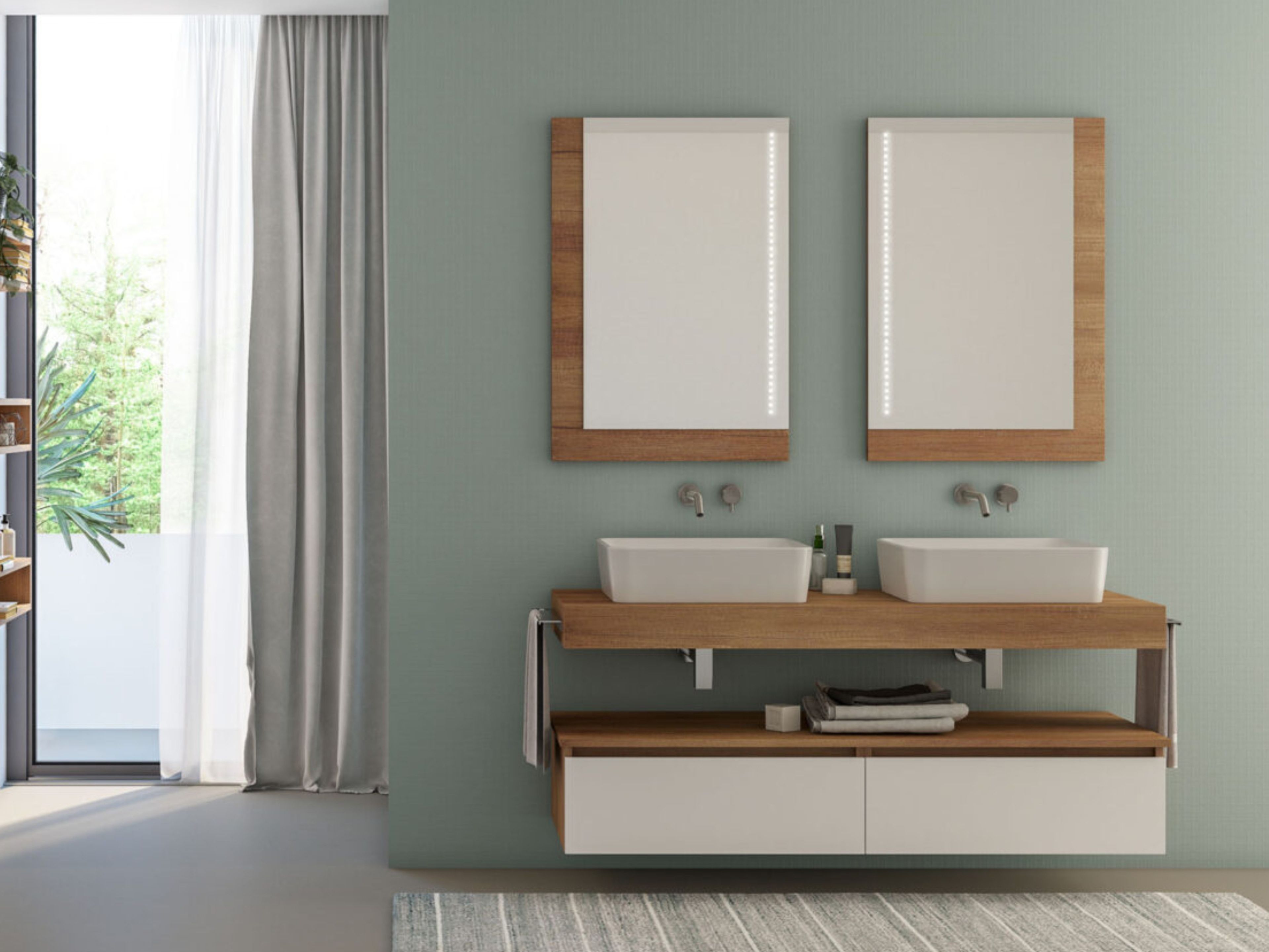 Двойной секционный умывальник LEGNOBAGNO Urban секционная ARCH-00141064