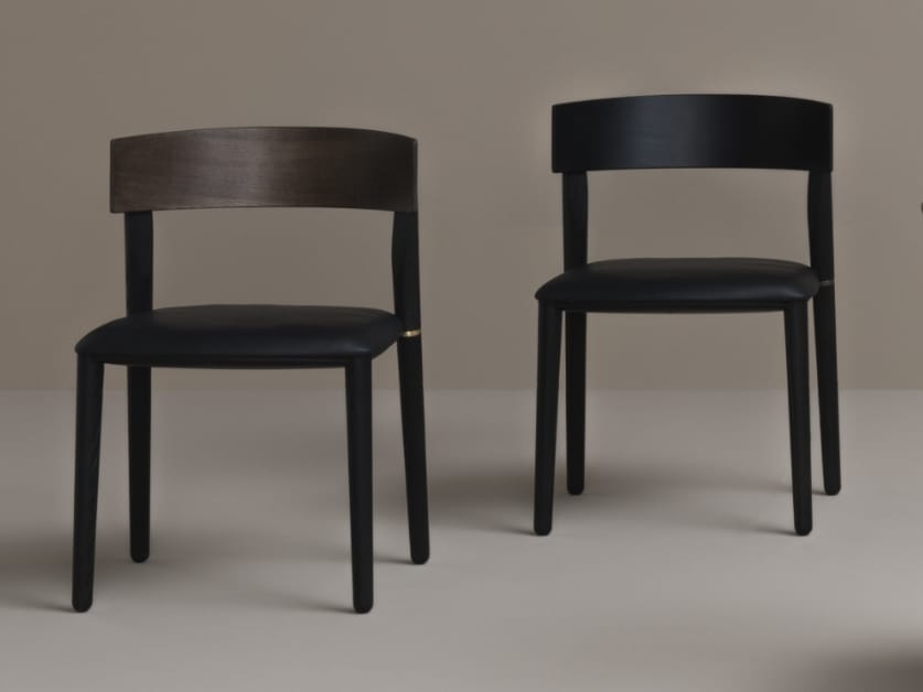 Стул с кожаным мягким сиденьем PIAVAL PIPE-Contract ARCH-00071054