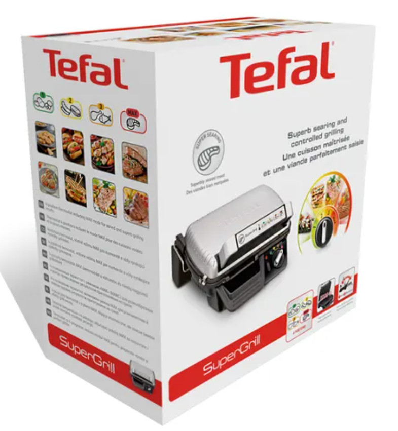 5472619 Гриль Tefal Supergrill GC450B32 серебристый STDN-0067268 - Вид №2