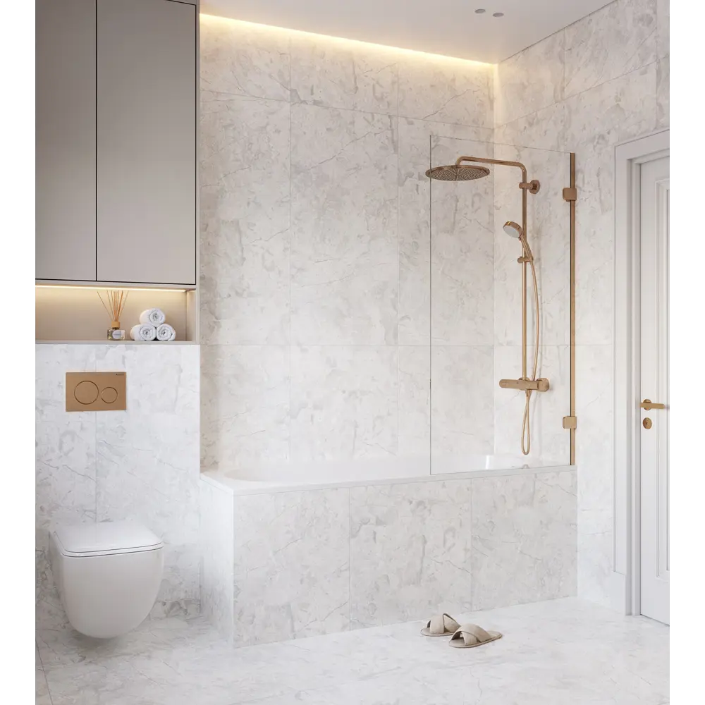 Глазурованный керамогранит Arcadia Ceramica Marces 60x120 см 1.44 м² матовый цвет светло-серый MATT STLM-2063766 - Вид №1