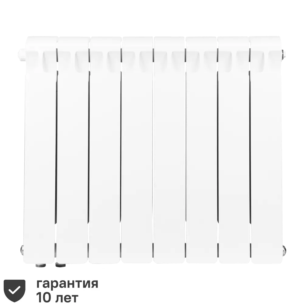 Радиатор секционный Rifar Base RB50008НПЛ 500/100 8 секций нижнее левое подключение биметалл белый В500 STLM-2137627