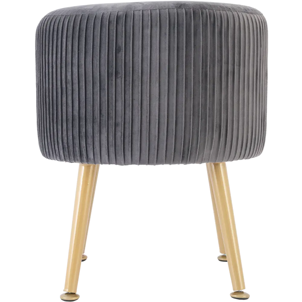 Табурет круглый мягкий Atmosphera 166595B ø35 h42 см, цвет серый STLM-2032247 - Вид №1