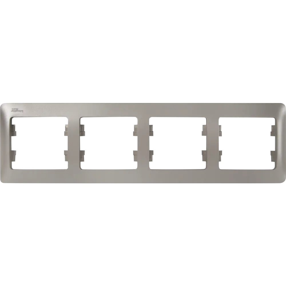 Рамка Schneider Electric Glossa 4-местная платина для розеток и выключателей 84693681 STLM-0053776