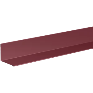 Планка для внутренних углов 115x115 мм 2 м 0.4 мм RAL 3005 красный