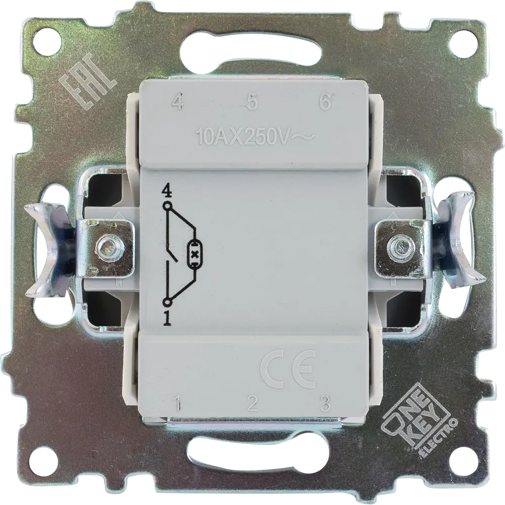 Выключатель встраиваемый Onekey Florence 1 клавиша с подсветкой, цвет бежевый ONEKEYELECTRO STLM-2107900 - Вид №3