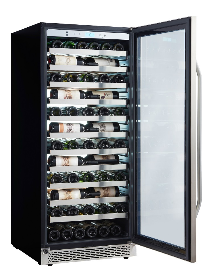 9189163 Винный шкаф Cavanova CV102-1TL серебристый STDN-0028242 - Вид №9