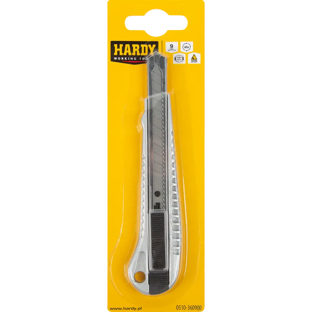 Нож строительный Hardy 9 мм алюминиевая рукоятка STLM-2006821 - Вид №1