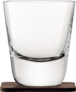 10656204 LSA International Набор стаканов с деревянными подставками LSA International, "Whisky", 250мл, 2шт. Стекло