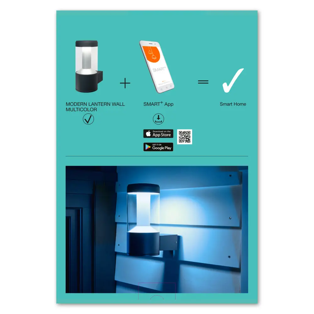 Фасадный светильник Ledvance Bluetooth 12 Вт 650 Лм IP44 RGBW STLM-2167773 - Вид №3