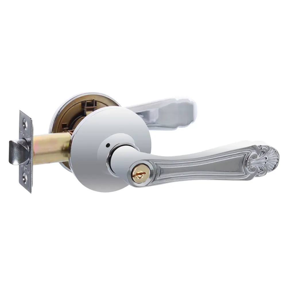 Ручка-защёлка 637/BL СР-Е, с фиксатором, цвет хром FUARO STLM-2045259