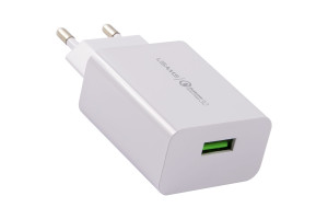 18734166 Сетевое зарядное устройство 1 USB QC3.0, 3A, 18W, белый Модель - US-CC083 T22 УТ000027074 USAMS