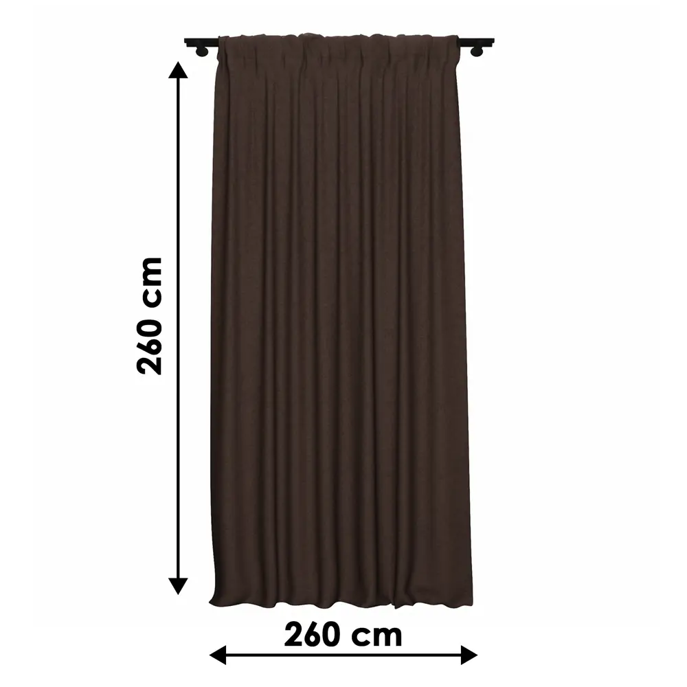 GARDEN Штора на ленте 200x280 см в элегантном коричневом цвете 89390608 STLM-1577461 - Вид №2