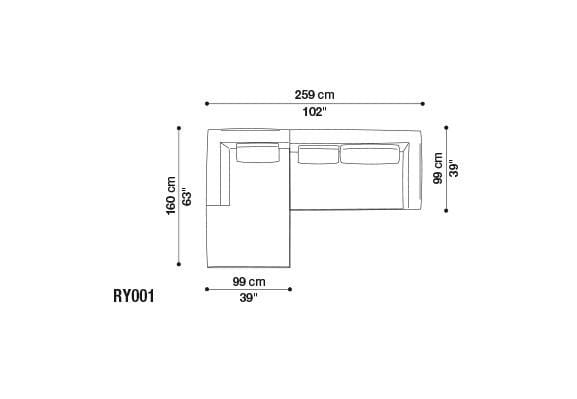Угловой диван из ткани B&B Italia ARCH-00050600 - Вид №24
