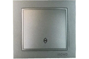 19578528 Одноклавишный проходной выключатель антрацит 102-242425-109 MONO ELECTRIC Despina