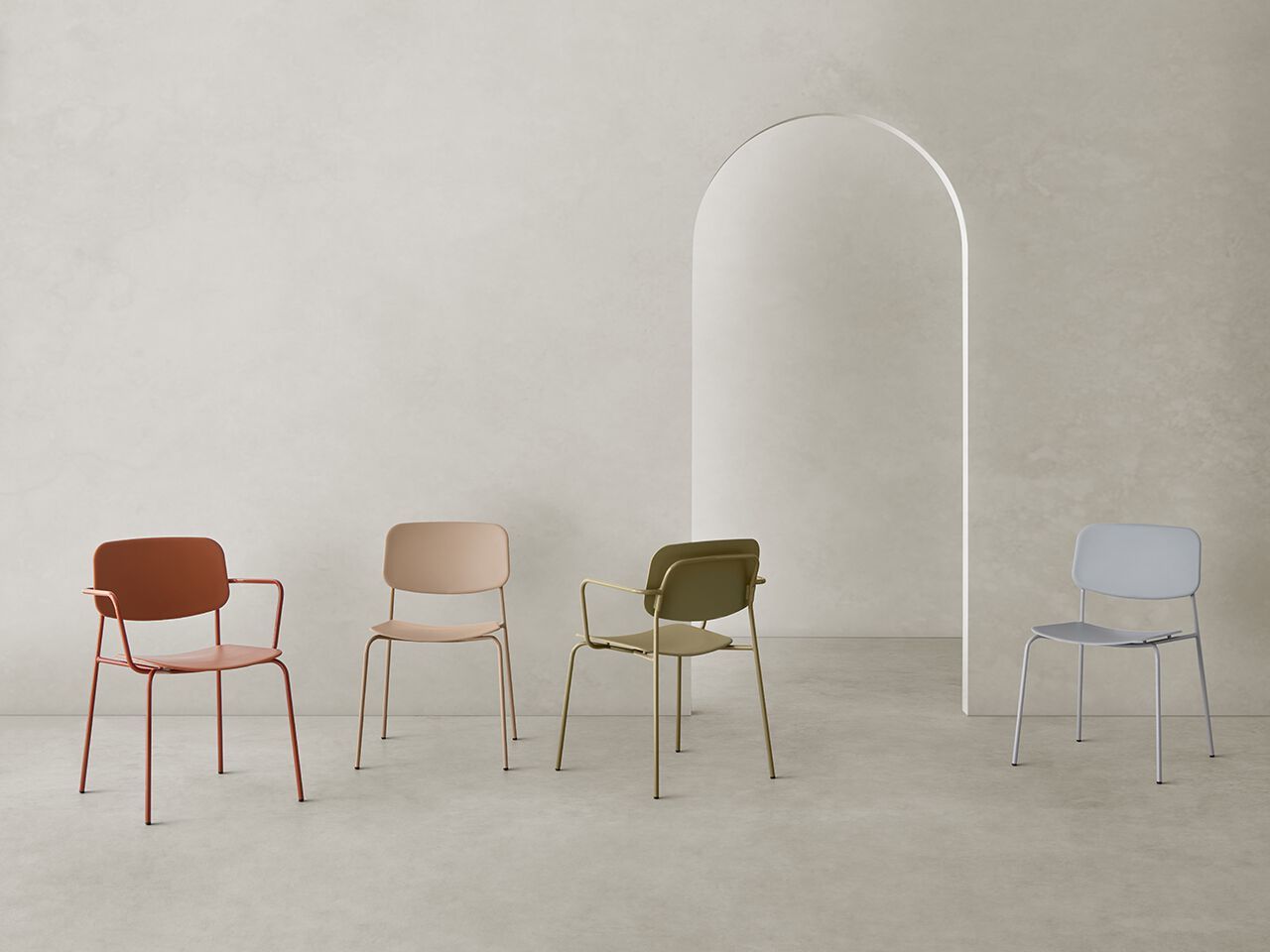 Штабелируемый стул из переработанного полипропилена Mobboli Cap ARCH-00084947 - Вид №2