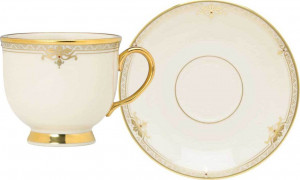 10574971 Lenox Чашка чайная с блюдцем Lenox "Республика" 180мл Фарфор костяной