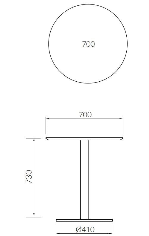 Круглый стол из меламиновой ткани ALMA DESIGN Присцилла ARCH-00136084 - Вид №2